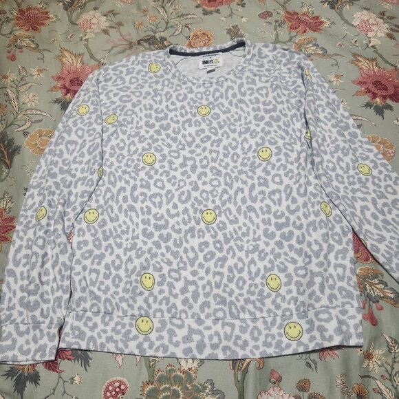 P.J. Salvage x Smiley Face Pajama Top Multi Color Size Small - Picture 1 of 8